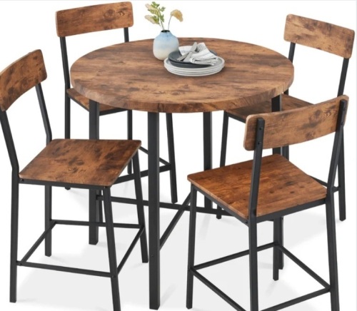 Modern Round Counter Height Dining Table-table only - Lot 173