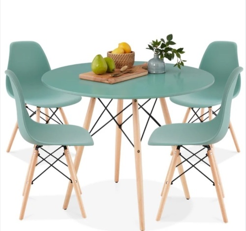 5-Piece Mid-Century Modern Dining Table-table only - Lot 177