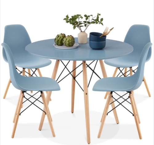 4 Chairs, Wooden Legs, Metal Frame-chairs only - Lot 179