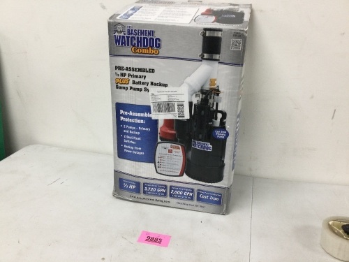 Watchdog Combo Pre-Assembled 1/3 HP Primary Backup Sump Pump - Lot 9885
