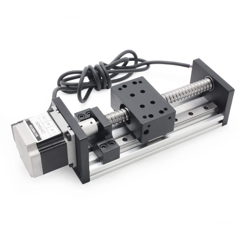 RATTMMOTOR HBX1605 100mm / 3.94" Linear Motion Guide Actuator Double Linear Rail Slide 1605 Ballscrew Motorized XY XYZ Linear Stage Table Nema23 Stepper Motor for DIY CNC Router Engraver Machine - Lot 10094
