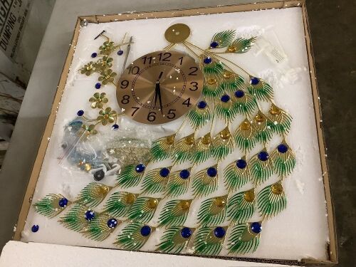 Large Peacock Wall Clock - Lot 336