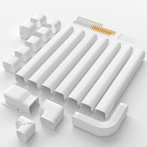  3'' 25.5 Ft PVC & PP Line Cover Set Universal for Mini Split AC & Central AC  - Lot 347