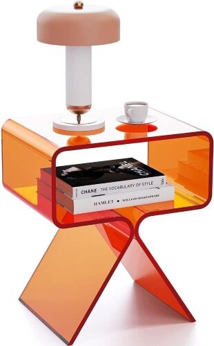 Solaround Acrylic Nightstand Side Table - Lot 544