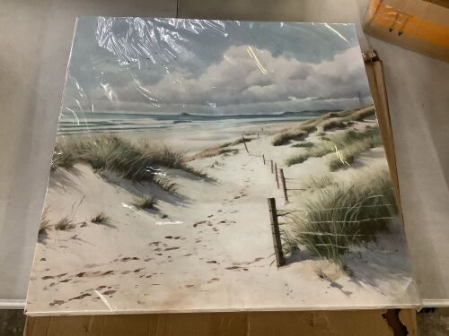 Coastal Canvas Wall Art - Blemish on Corner  - Lot 546