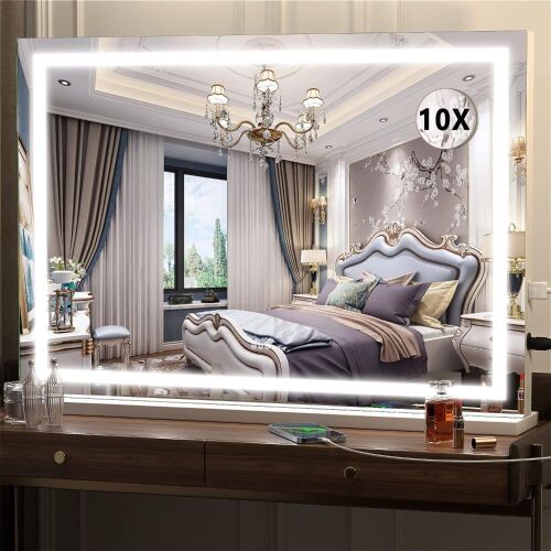 Hasipu Vanity Mirror with Lights, 32" x 22" - Lot 637