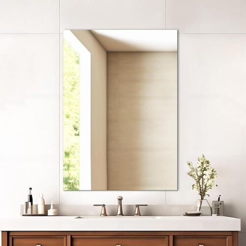 Mirrorons Wall Mirror with Frameless Polished Edge 20"x 28" - Lot 161