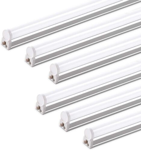 Barrina 6 Pack LED T5 Integrated Single Fixture, 4FT, 2200lm, 6500K Super Bright White, 20W - Lot 168
