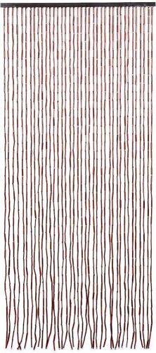 FlavorThings Natural Dark Brown Bamboo Beaded Curtain 36" x 78"  - Lot 174