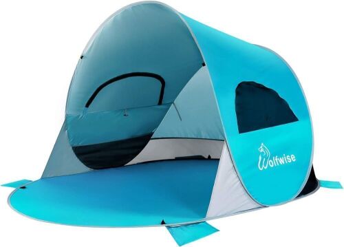 WolfWise UPF 50+ Easy Pop Up 3-4 Person Beach Tent  - Lot 282
