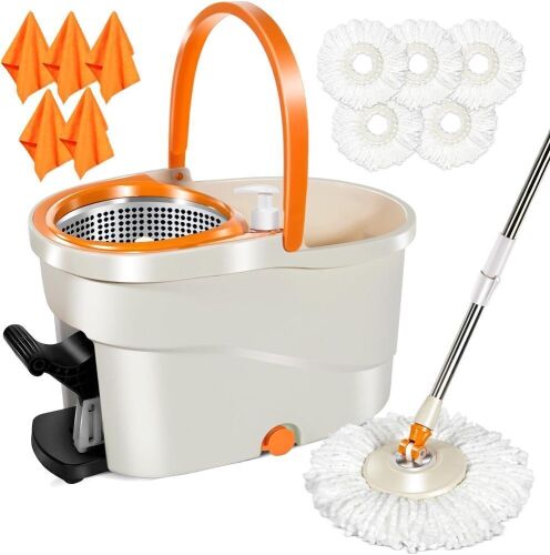 MASTERTOP Spin Mop and Bucket with Wringer Set - Lot 285