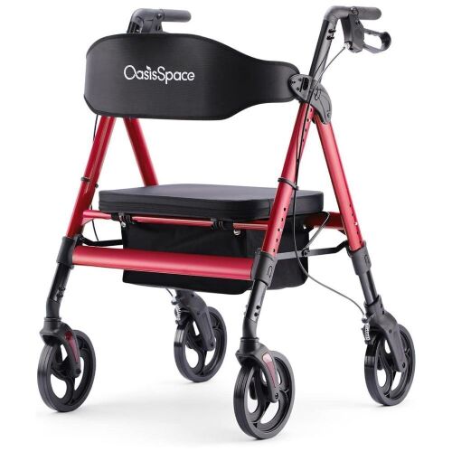 OasisSpace Heavy Duty 450LBS Capacity Bariatric Rollator Walker - Lot 375