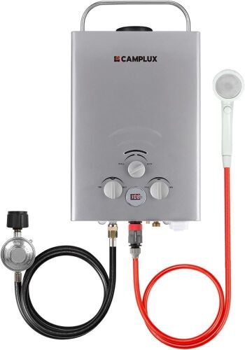  CAMPLUX Portable Propane Water Heater 1.58 GPM, 41,000 BTU, Camping Shower - Lot 58