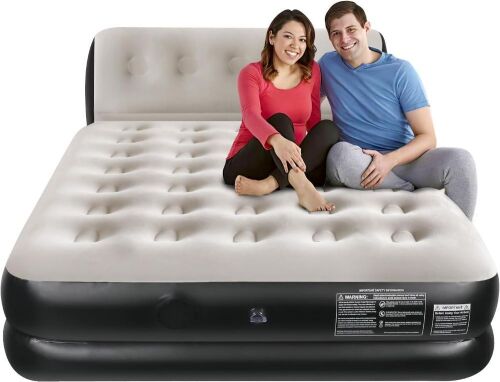 EKEPE Queen Air Mattress with Built in Pump and Integrated Headboard - Lot 468