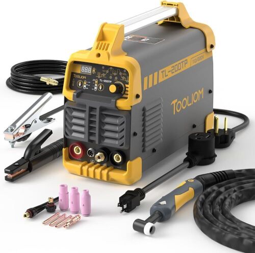  TOOLIOM TIG Welder with Pulse Welding Machine Multifunctional DC TIG/Spot TIG/Pulse TIG/Stick 110&220V Dual Voltage  - Lot 56