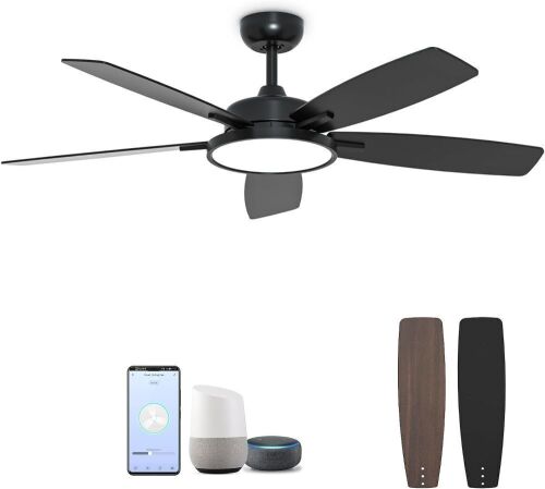  Roomratv 52" Smart Ceiling Fan with Light, Remote Control  - Lot 563