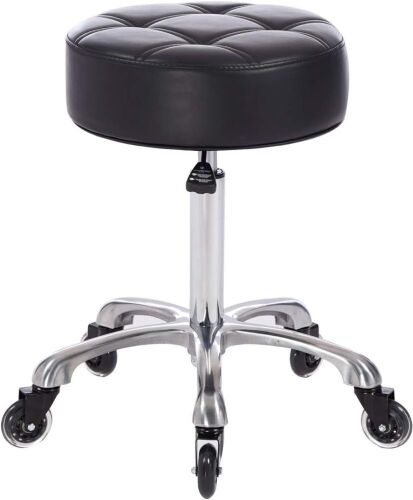 Rolling Salon Stool with Wider Round Seat, Soft Wheels - Lot 571