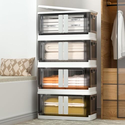 Storage Bins with Lids, 4 Pack - Lot 574