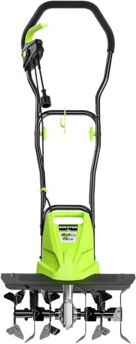 BUCOTOD 18-Inch 13.5 Amp Tiller/Cultivator with 6 Steel Tines, 3-Adjustable Wheels, Foldable Handle, 8'' Tilling Depth - Lot 62