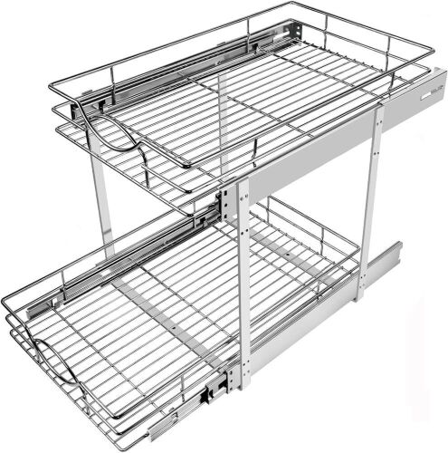 Sikarou Pull Out Cabinet Organizer 20" W x 21" D 2-Tier  - Lot 671