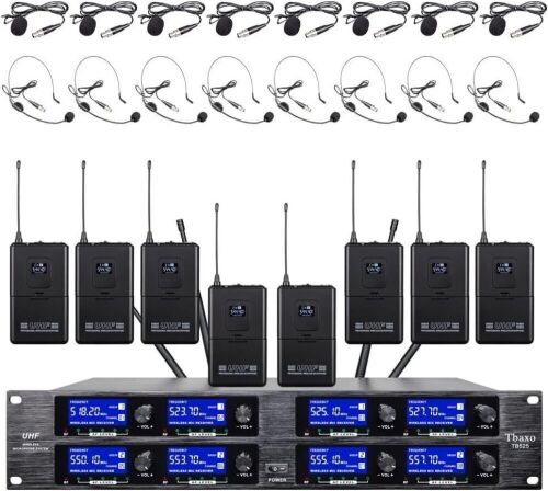 Tbaxo Wireless Microphone System UHF 8 Channel - Lot 48