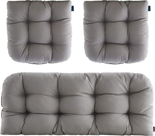 Zeolabs Outdoor Wicker Chair Cushions, Dark Grey  - Lot 727