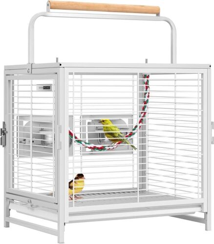 VIVOHOME 19 Inch Wrought Iron Bird Travel Carrier Cage - Lot 729