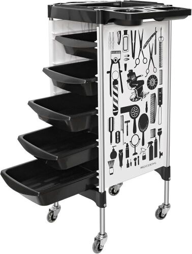 Multifunction 5 Drawer Hair Stylist Salon Station Rolling Cart  - Lot 263