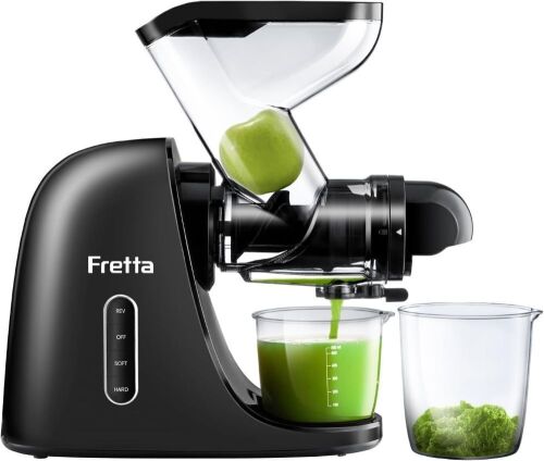 Fretta Masticating Slow Juicer, 3-inch Wide Feeding Chute - Lot 703