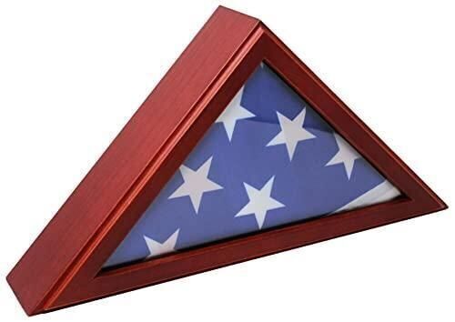 American Flag Mahogany Display Case, Fits 5' x 9.5' Folded Flag - Lot 713