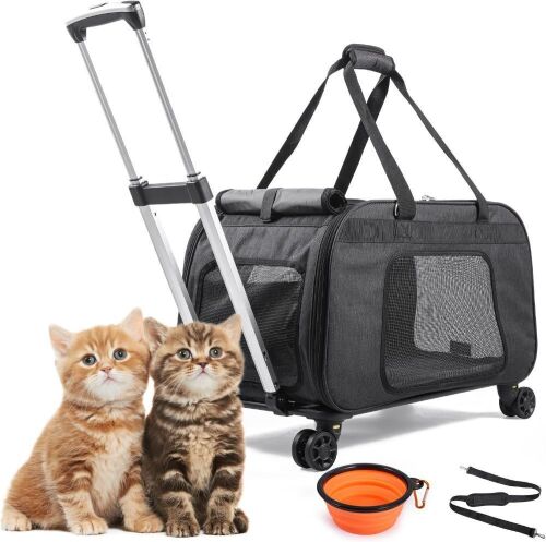 Jolipetty Large Rolling Pet Carrier for up to 32lbs - Lot 229