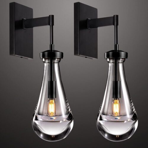 Dimmable Raindrop Wall Sconce, Set of 2  - Lot 682