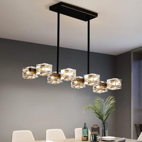 OKES Crystal Pendant LightsFixture with 8-Lights - Lot 719