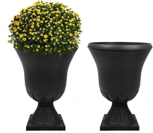 Worth Garden 2-Pack Plastic Urn Planters 22" - Lot 712