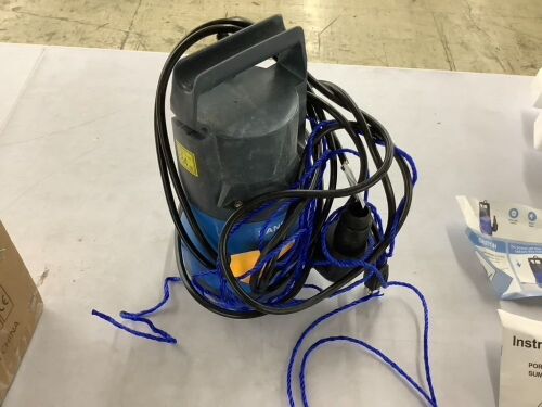 Portable Submersible Sump Pump  - Lot 226