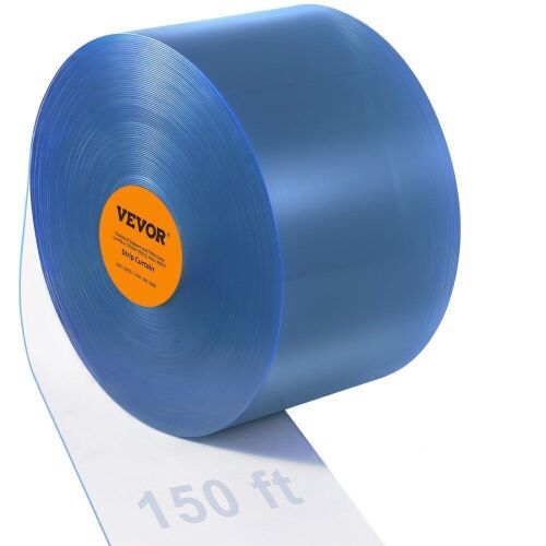 VEVOR PVC Strip Curtain, 150' Length, 8" Width - Lot 611