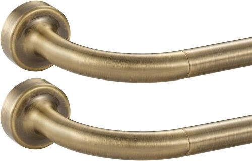 Antique Bronze Disc Curtain Rods, 2 Pack  - Lot 299