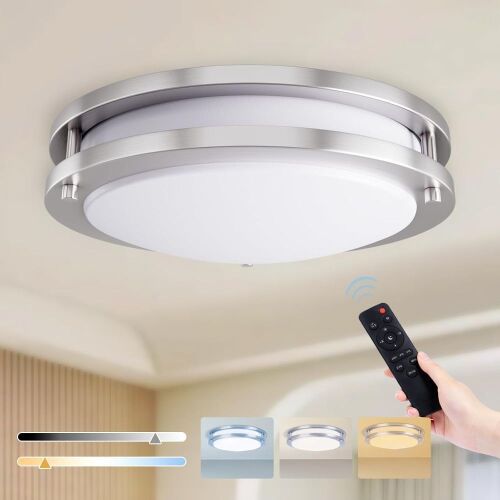LED Ceiling Light Fixture with Remote 16 Inch - Lot 602