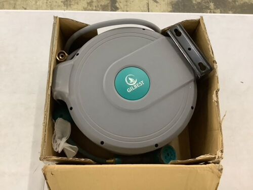 Wall Mounted Retractable Garden Hose Reel,1/2 in x 65 ft - Lot 308
