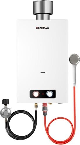  Camplux Tankless 4.22 GPM Propane Water Heater 110,000 BTU with 4.33'' S/S Rain Cap - Lot 34