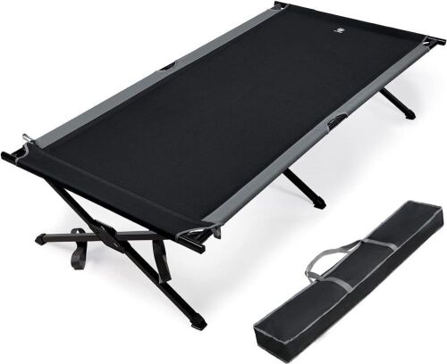 EVER ADVANCED Extra Wide Camping Cot, 84.3" L x 41.9" W, Support to 550 lbs - Lot 127