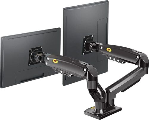 Dual Monitor Desk Mount Stand Full Motion Swivel - Lot 219