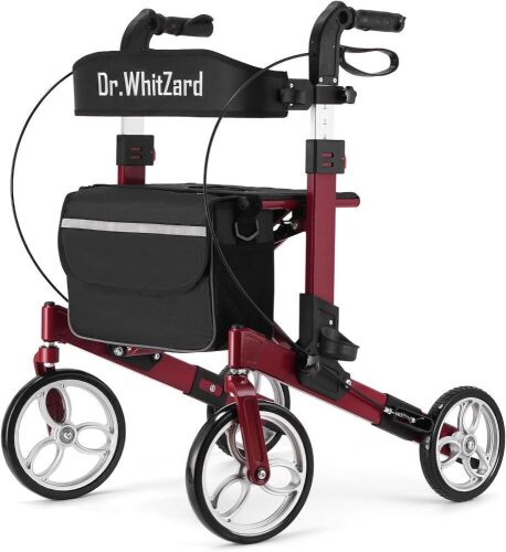 Dr.WhitZard Heavy Duty Foldable Rollator Walker with Seat  - Lot 482