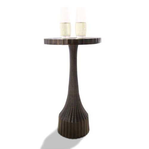 Objet D’Art Leah Small Round Black End Table - Lot 115