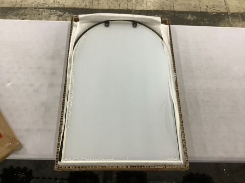 Arched Wall Mirror, Black  - Lot 113