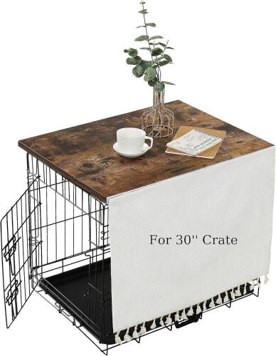 Dog Crate Topper with Tassel Curtain for 30" Crate  - Lot 588