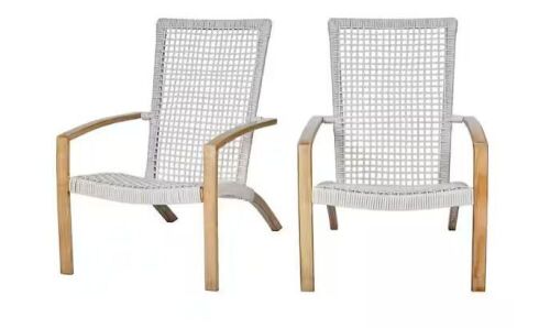 Hampton Bay Summer Haven Wicker Patio Adirondack Chairs, 4 Pack  - Lot 25