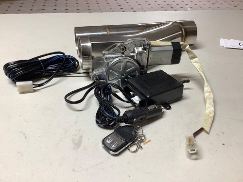 Universal electric exhaust pipe straight valve with remote control - Lot 68