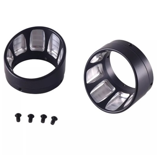 4" Black Exhaust End Tips Only for SHARKROAD 4' Straight Slip On Mufflers - Lot 103