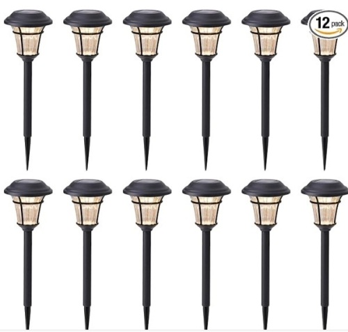 MAGGIFT 12 Pack Solar Pathway Lights Outdoor Solar Garden Lights for Patio, Yard, Driveway - Lot 138